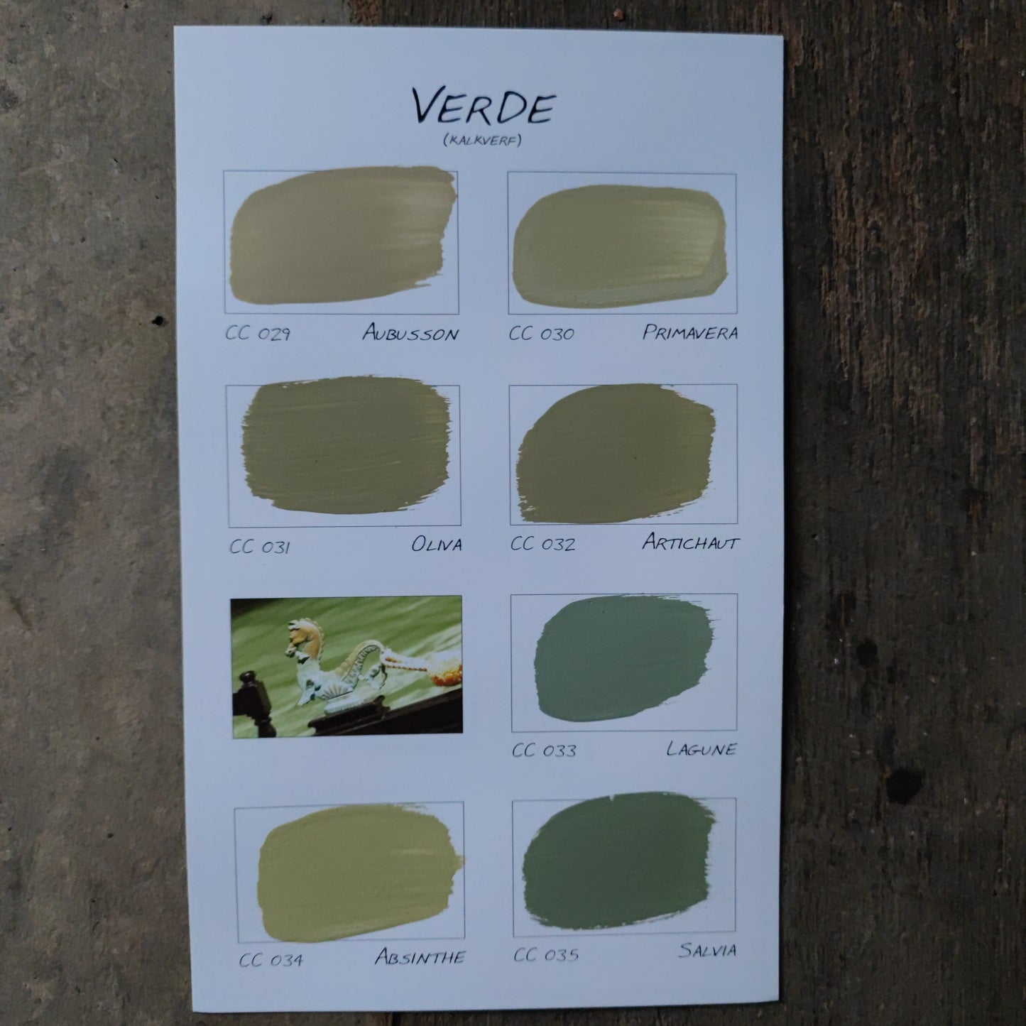 Carte Colori Farbkarte Verde Kalkfarbe
