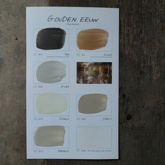 Carte Colori Kleurenkaart Gouden Eeuw kalkverf