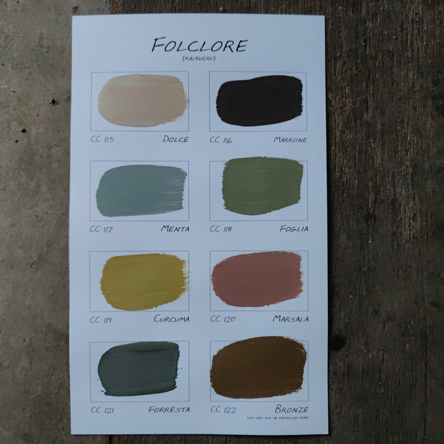 Carte Colori Kleurenkaart Folclore Kalkverf