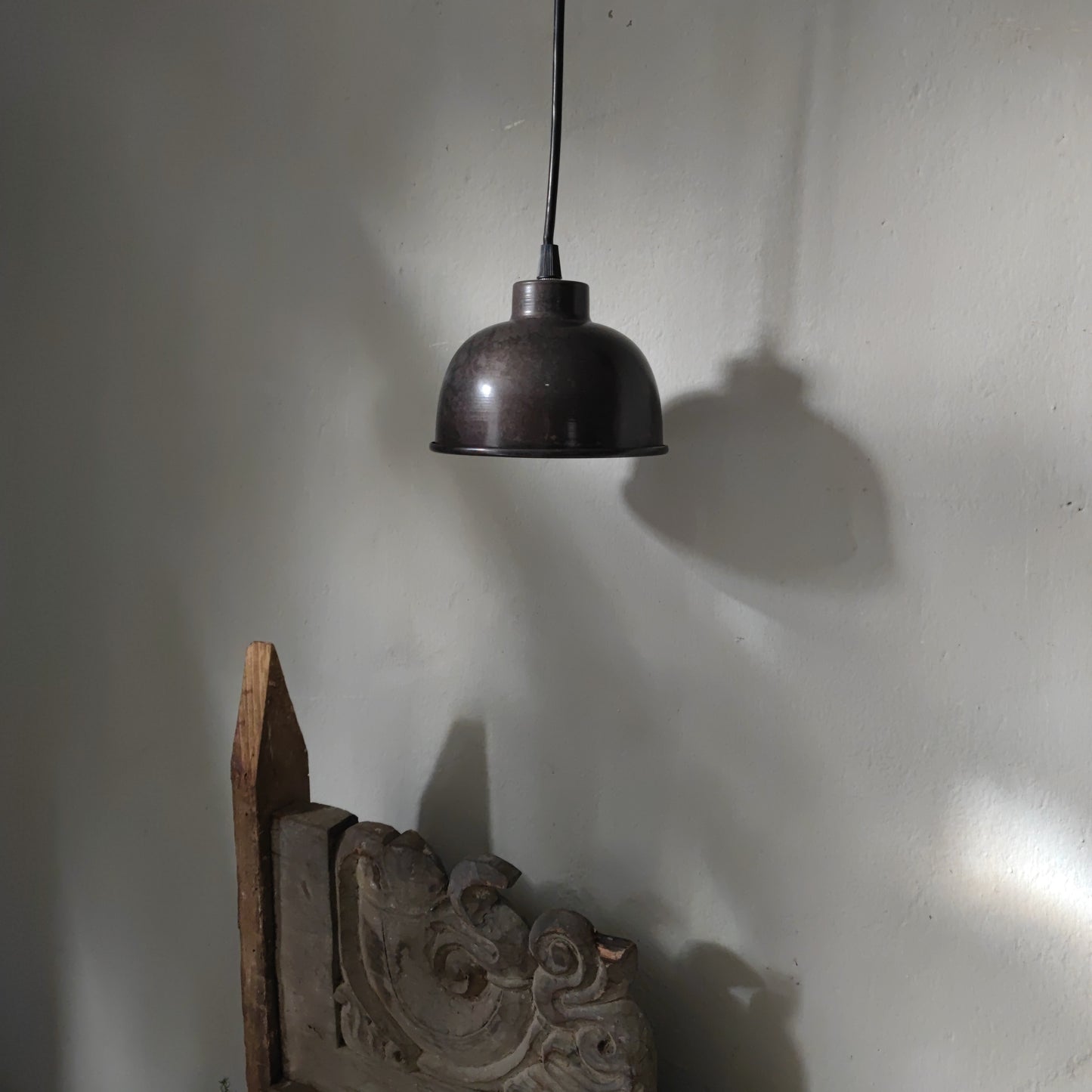 Metalen hanglamp Old look brons