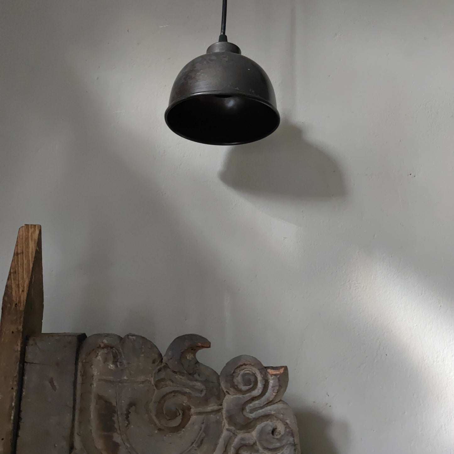 Metalen hanglamp Old look brons