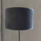 Lampshade velvet dark gray 25 cm