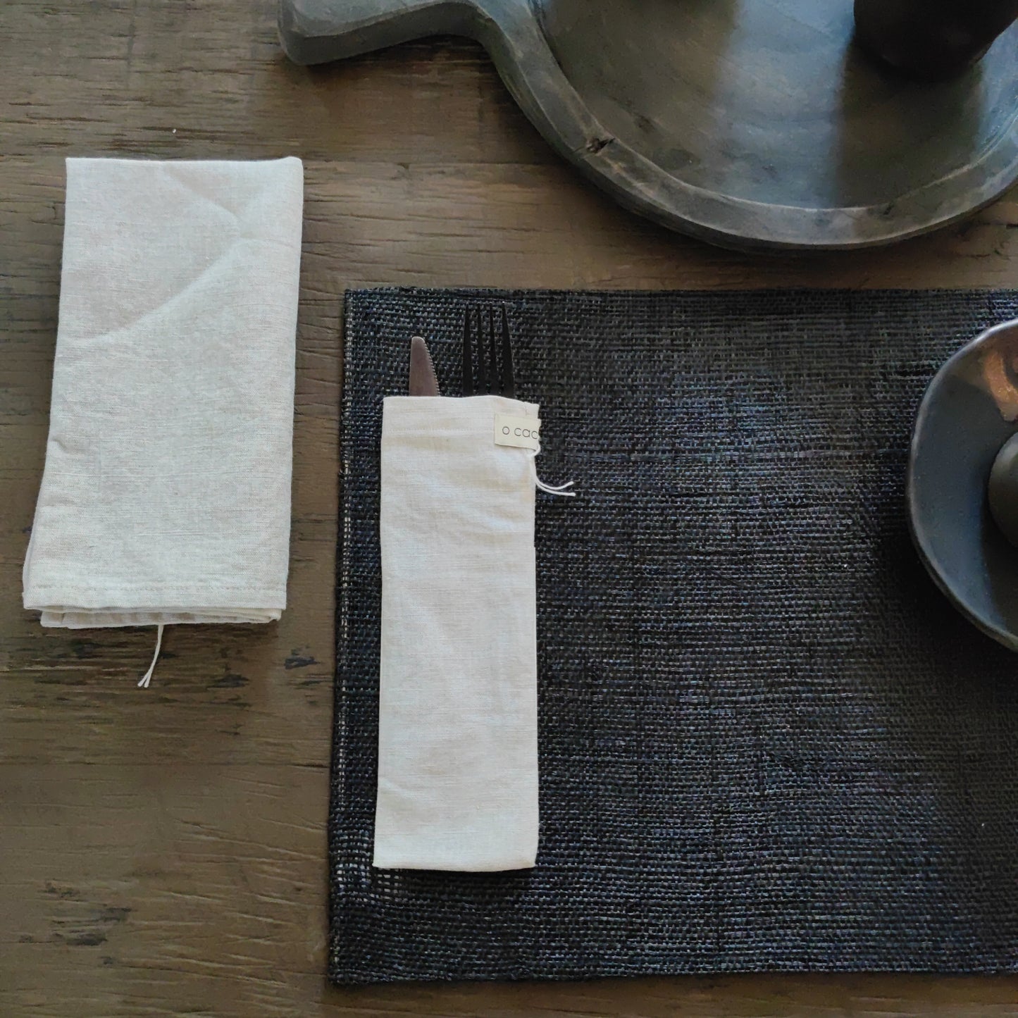 Linen cutlery pouch