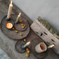Concrete bowl candle PMR 12 cm
