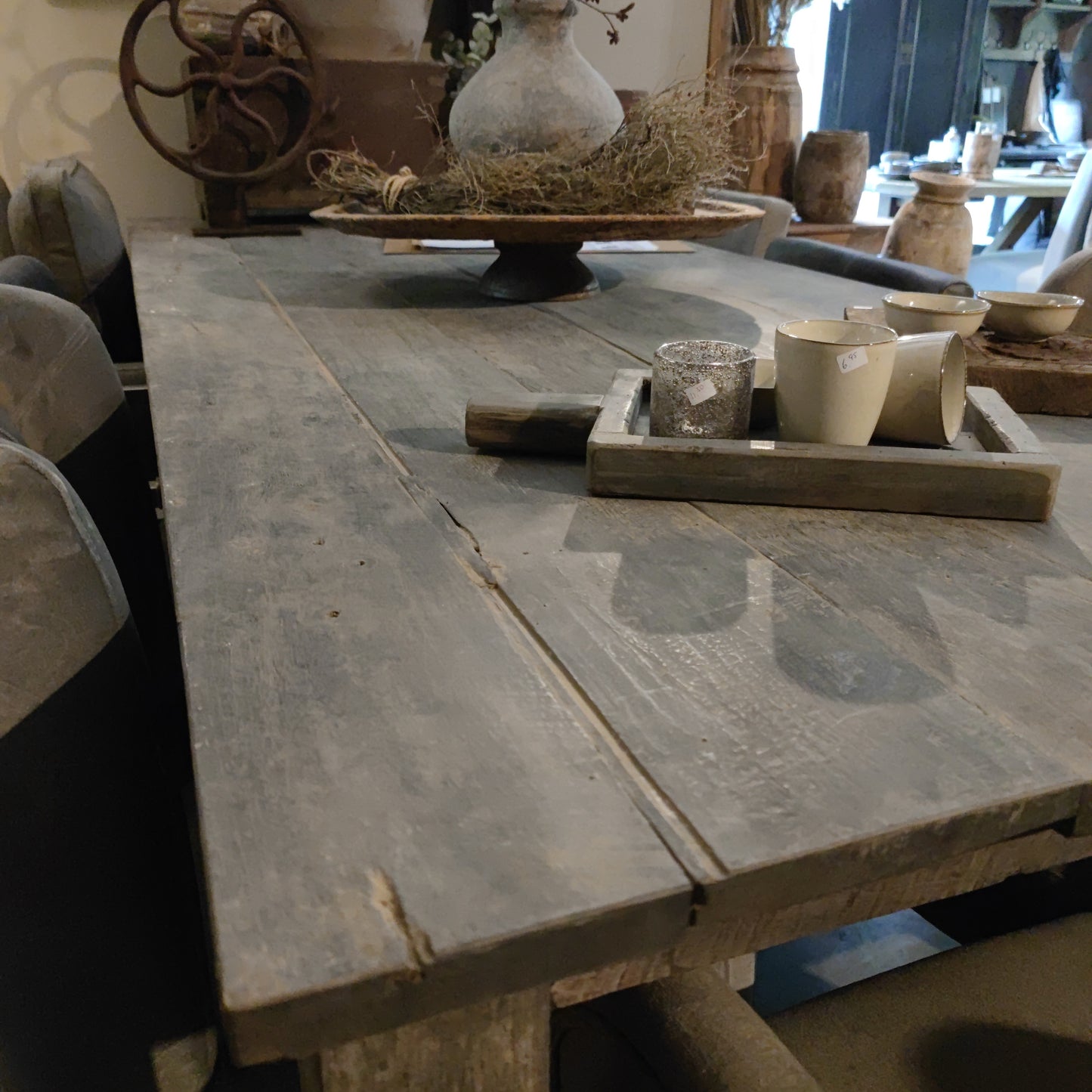 Robust old teak dining table 240 cm (can be ordered later)