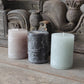Pillar candle 7x7x10 in 3 colours