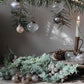 8 x Kerstbal clear bubbels brown grey