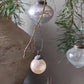 8 x Christmas bauble clear bubbles brown grey
