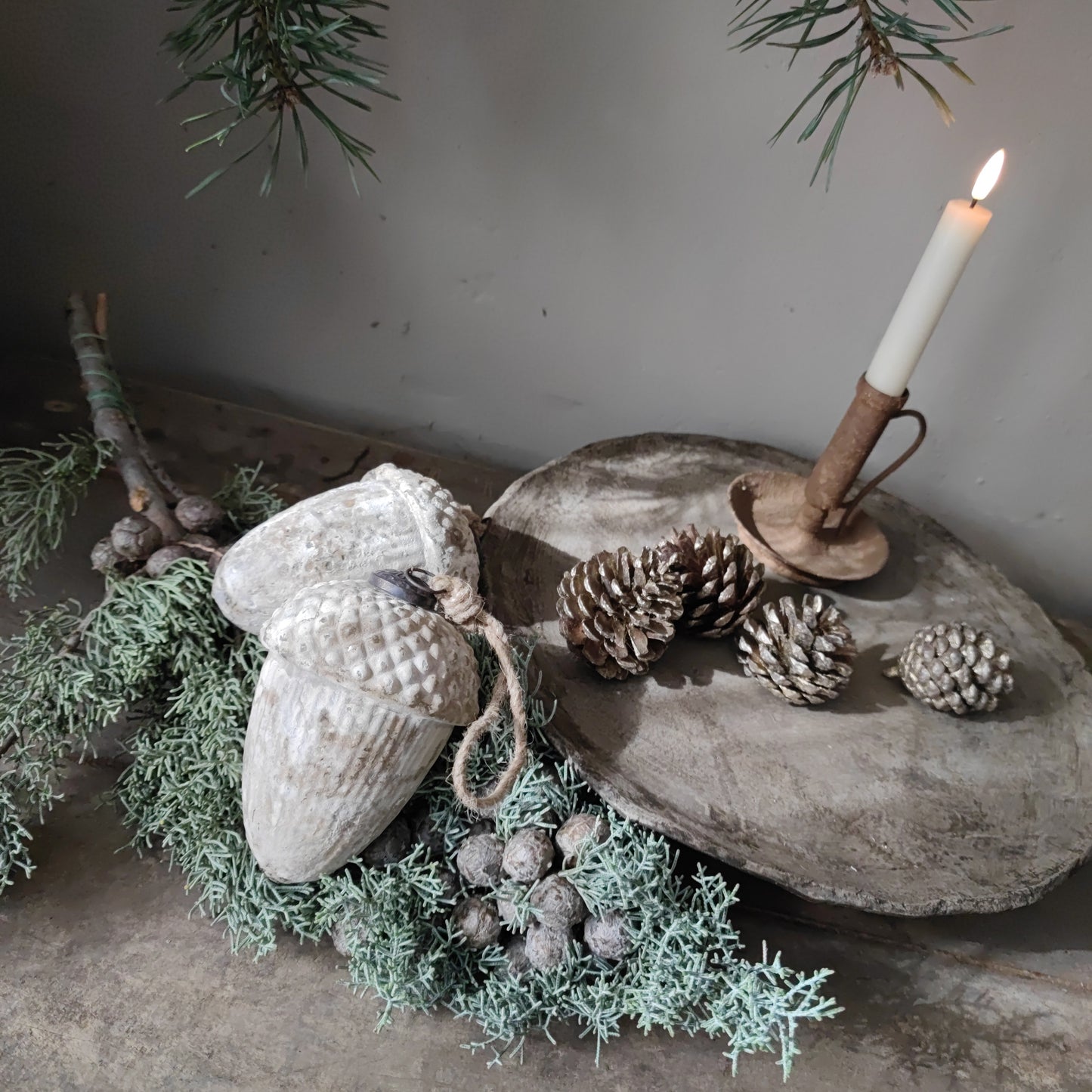 Christmas bauble/ ornament pine cone rustic