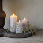 Wax Led candle gray 7.6 x 16