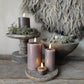 Wax Led candles AUBERGINE D7.5/H10