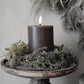 Wax Led candles AUBERGINE D7.5/H10