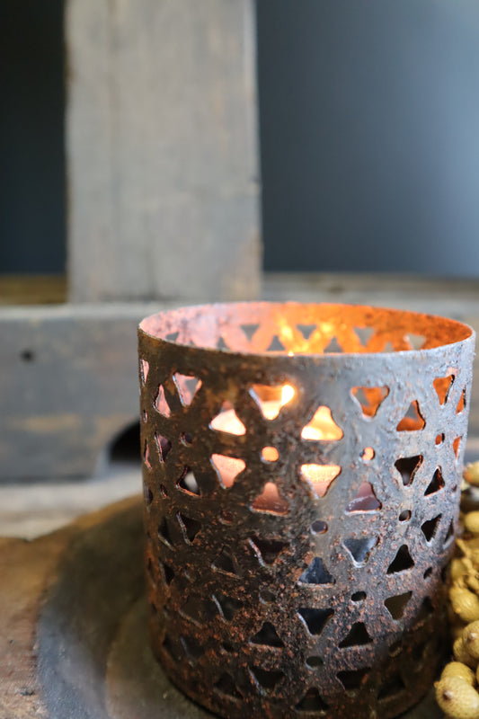 Tealight rust metal