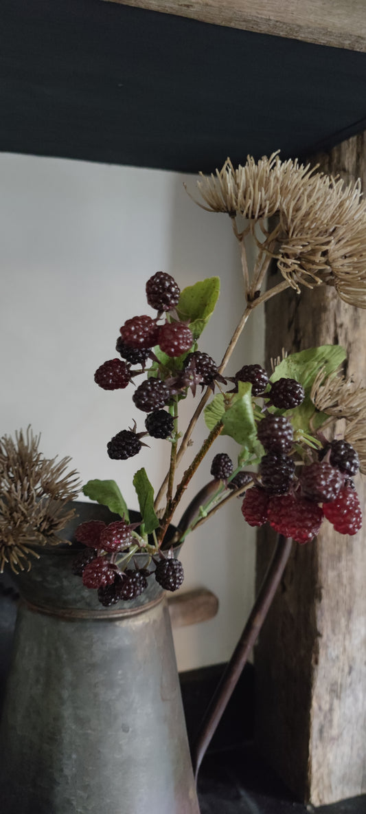 Silk flowers blackberries