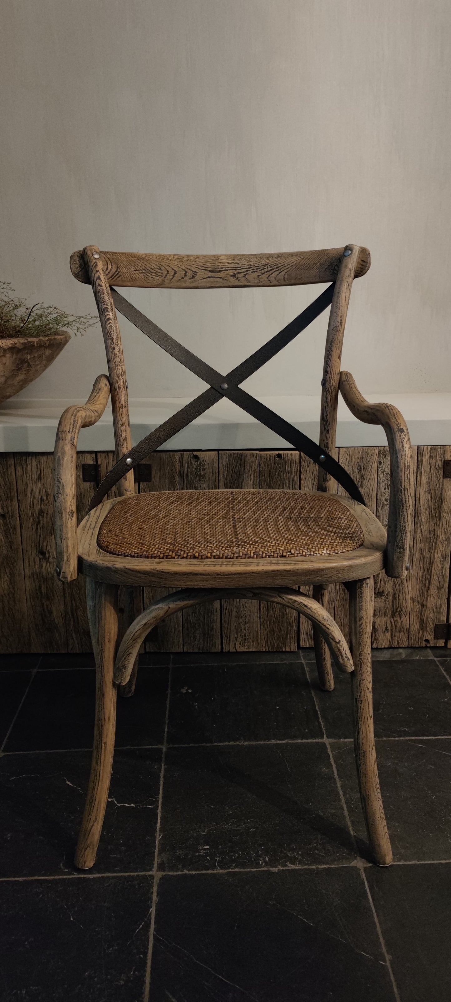 Beautiful antique chair with armrest