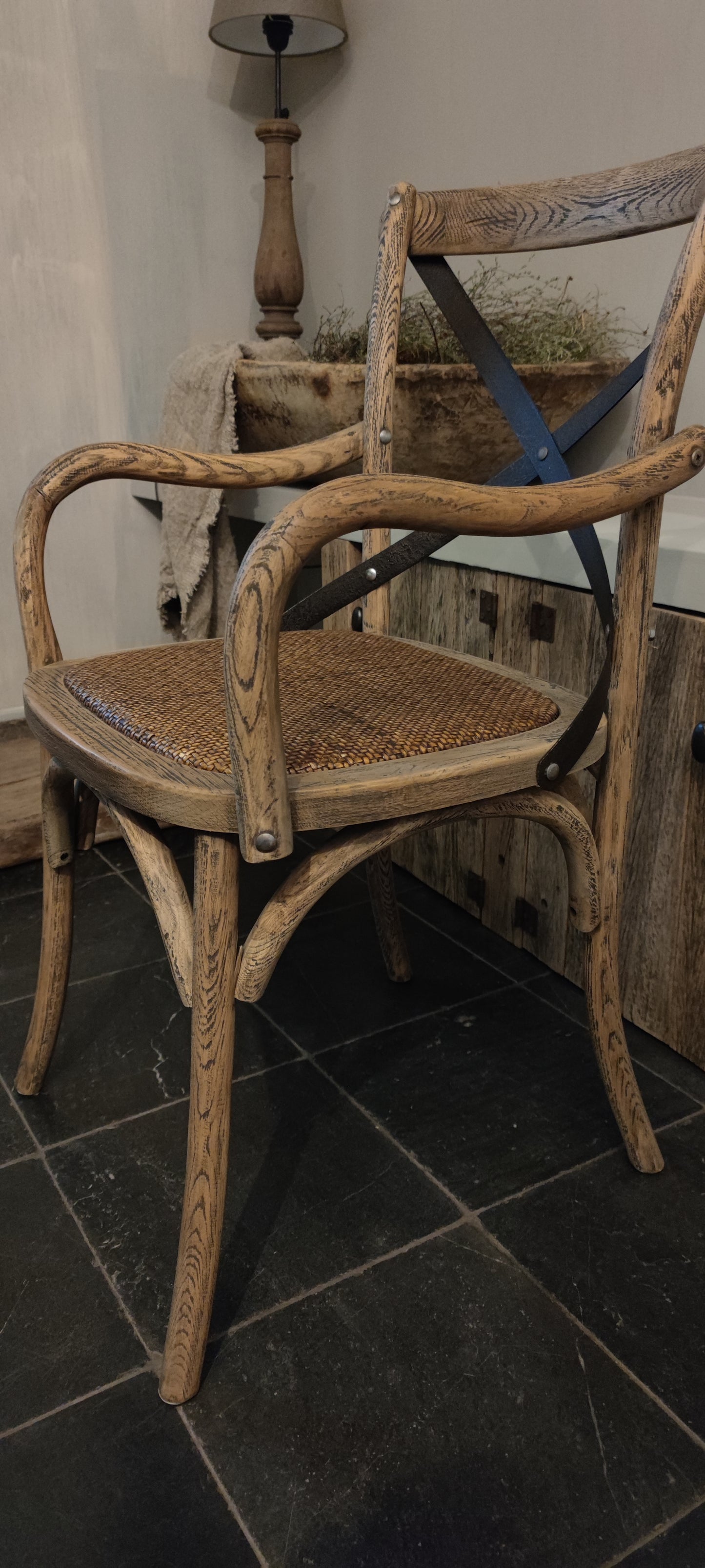 Beautiful antique chair with armrest