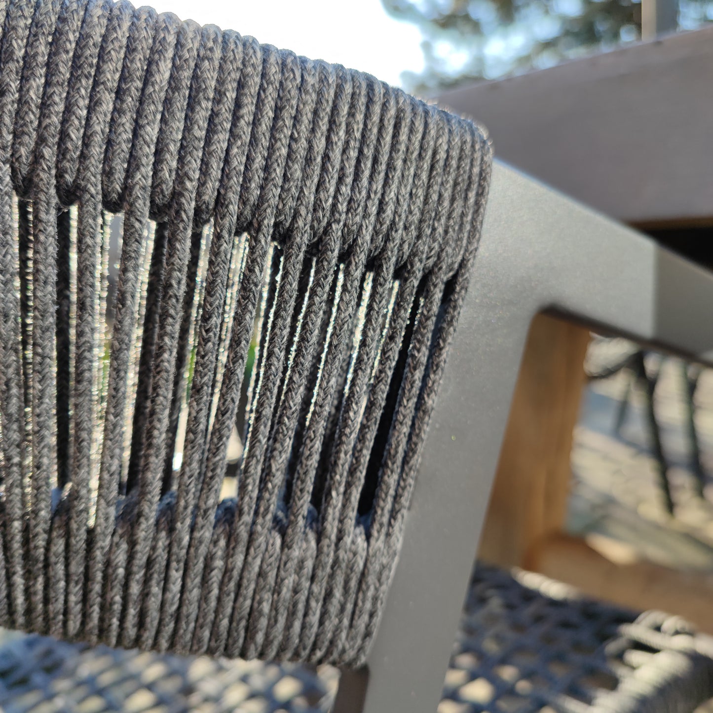 Outdoor stoel aluminium rope