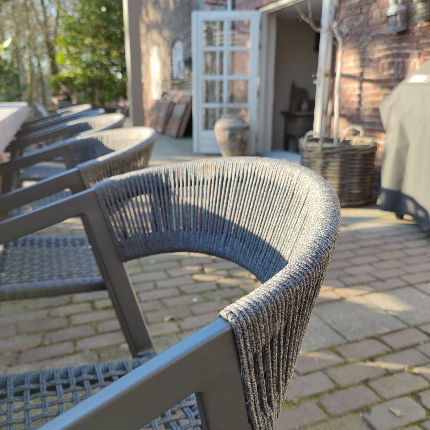 Outdoor stoel aluminium rope