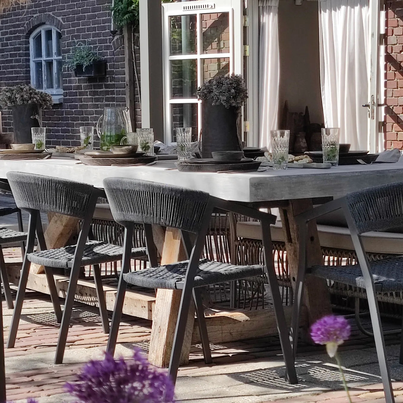 Outdoor-Stuhl Aluminiumseil