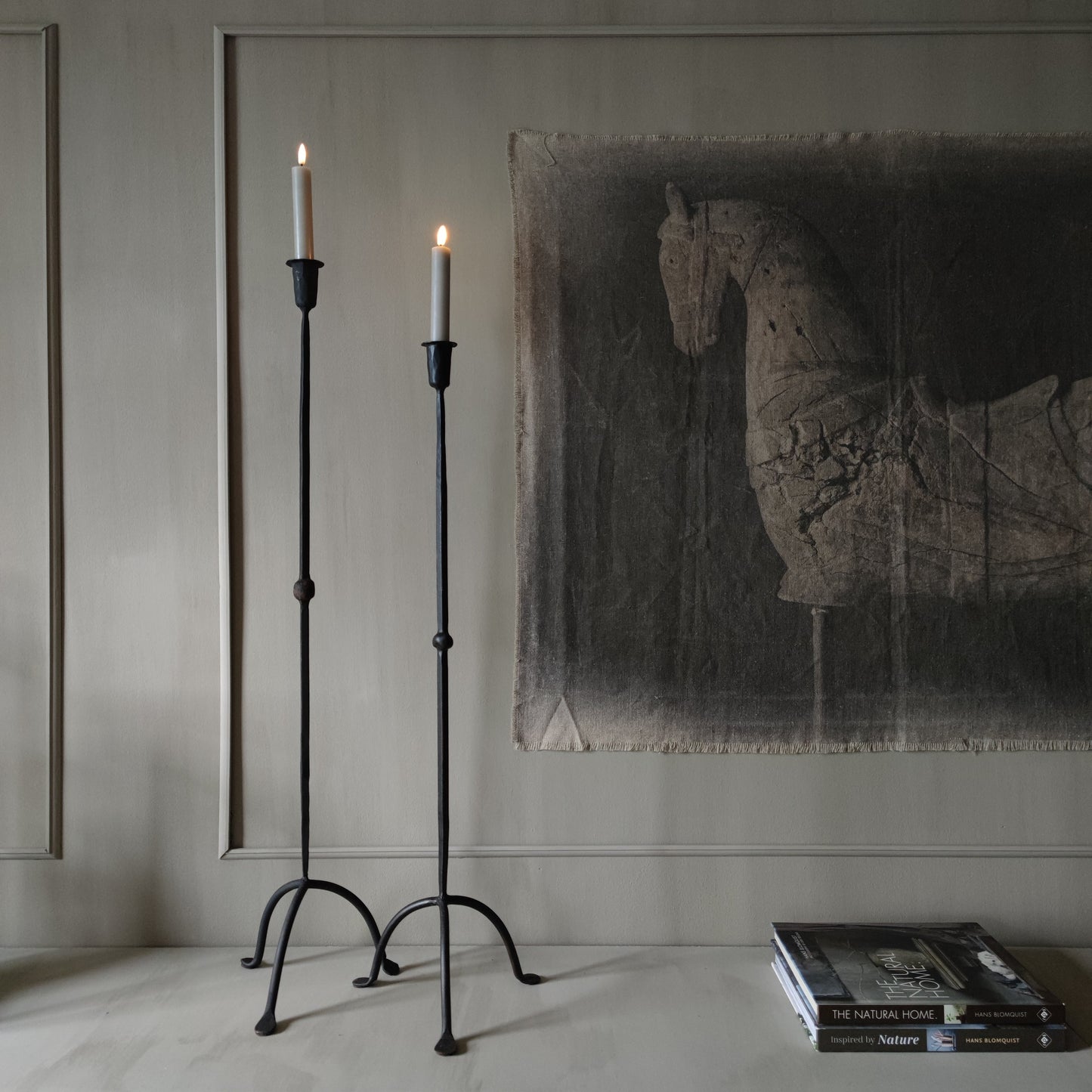 Metal (floor) candlestick small