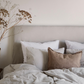 Stonewashed linen cushion hazel 65 x 65