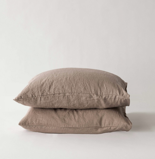 Stonewashed linen cushion hazel 50 x 70