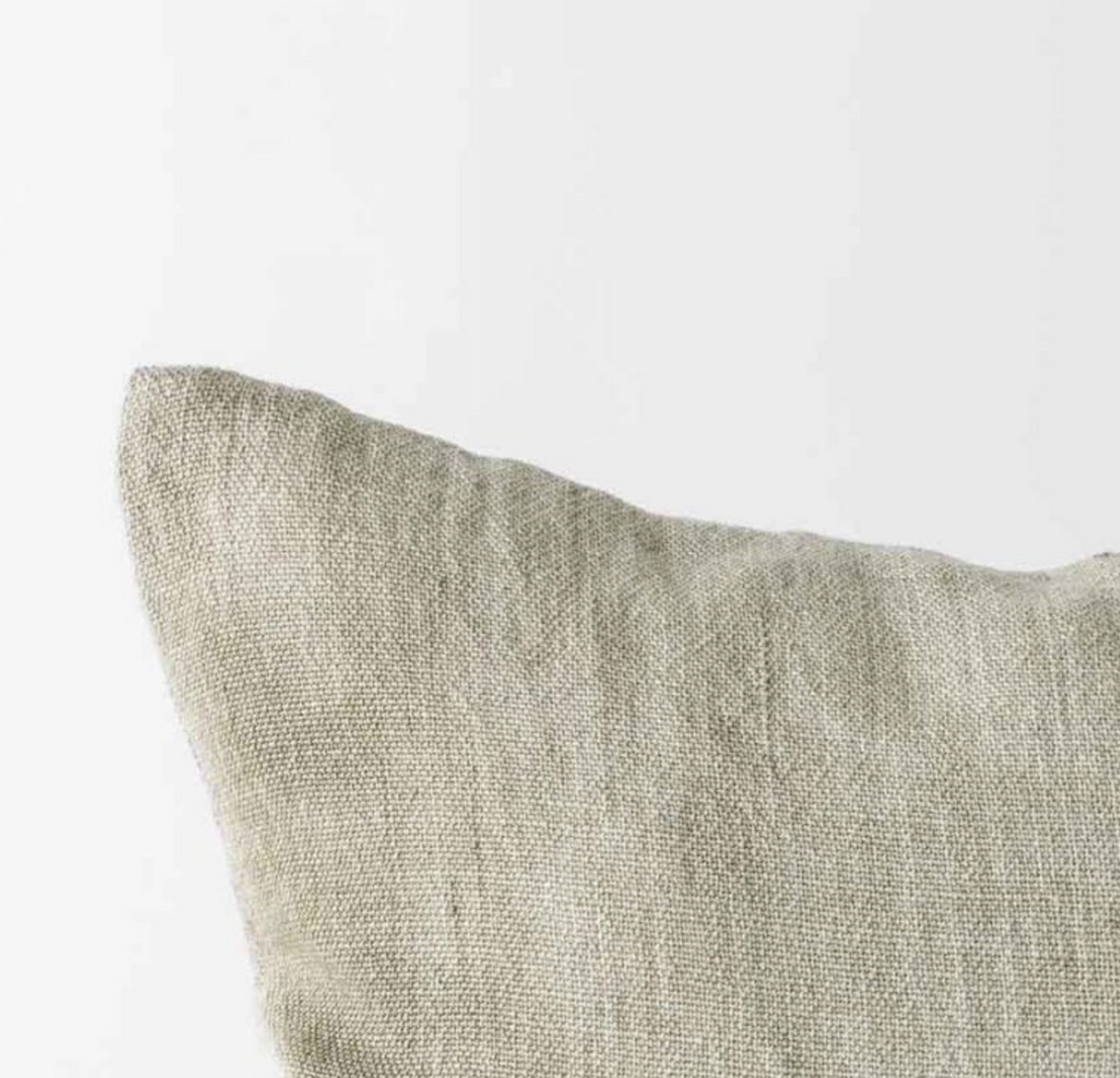 Handmade Linen cushion vintage green 40 x 60