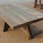 Outdoor rustic salon tafel recht 140 cm