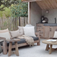 Outdoor rustic daybed 200 cm incl. standaard kussens