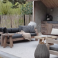 Outdoor rustic daybed 200 cm incl. standaard kussens